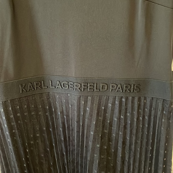 🆕 Karl Lagerfeld Paris Pleated A-Line Dress NWT - Picture 3 of 12